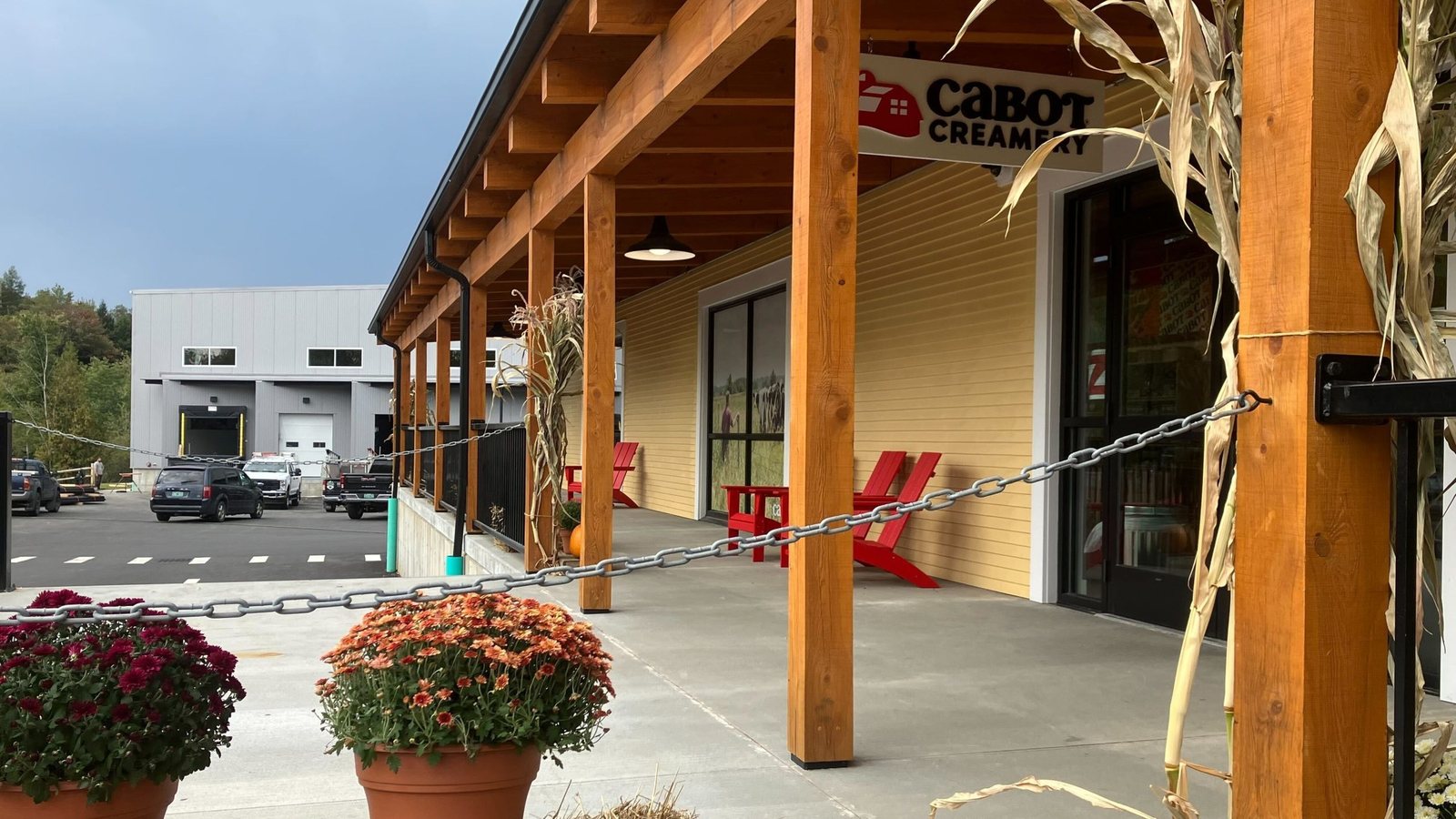 Yellow Barn — Covered timber porch and seasonal retail