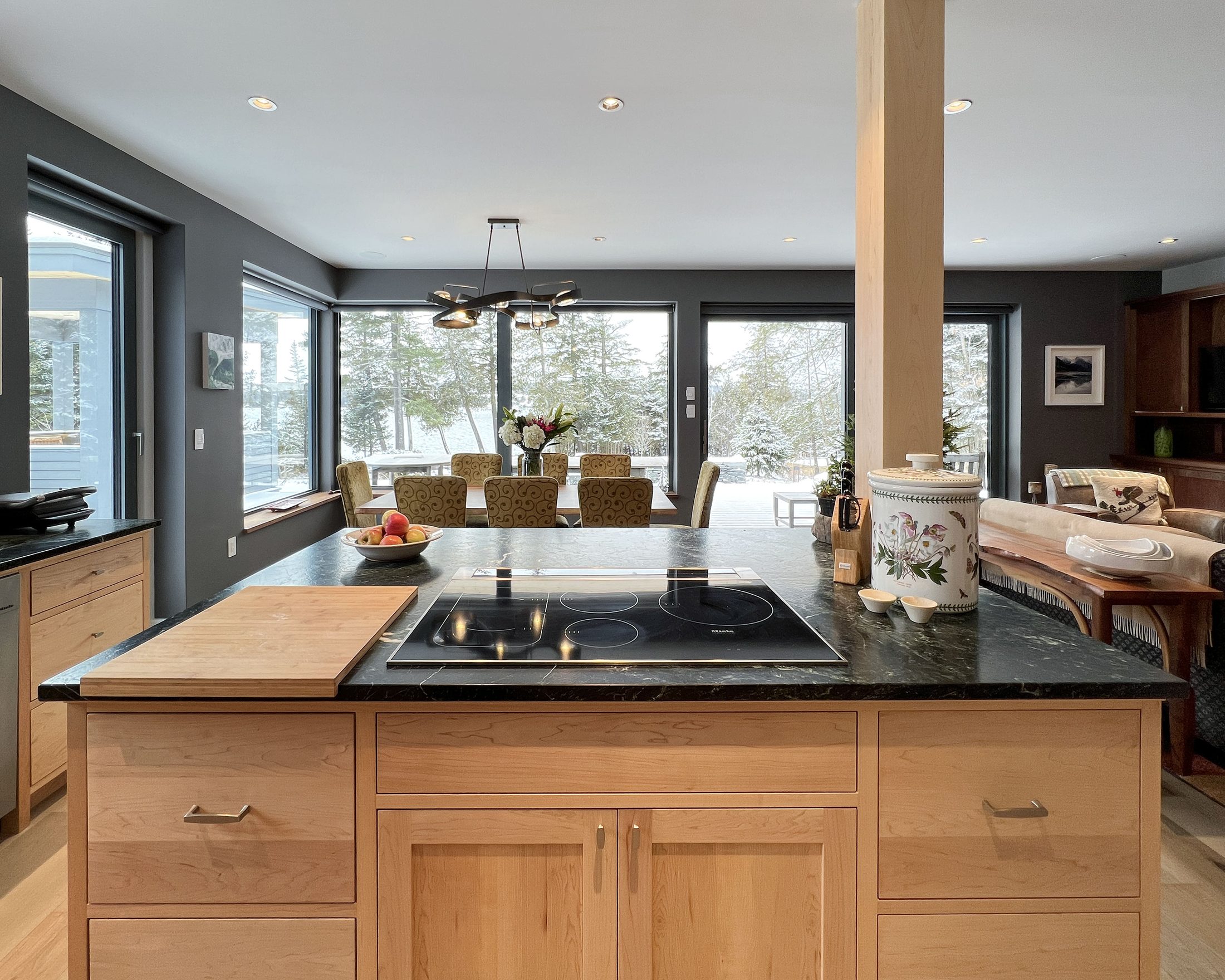 Steel Residence — Soapstone counters and cherry casework