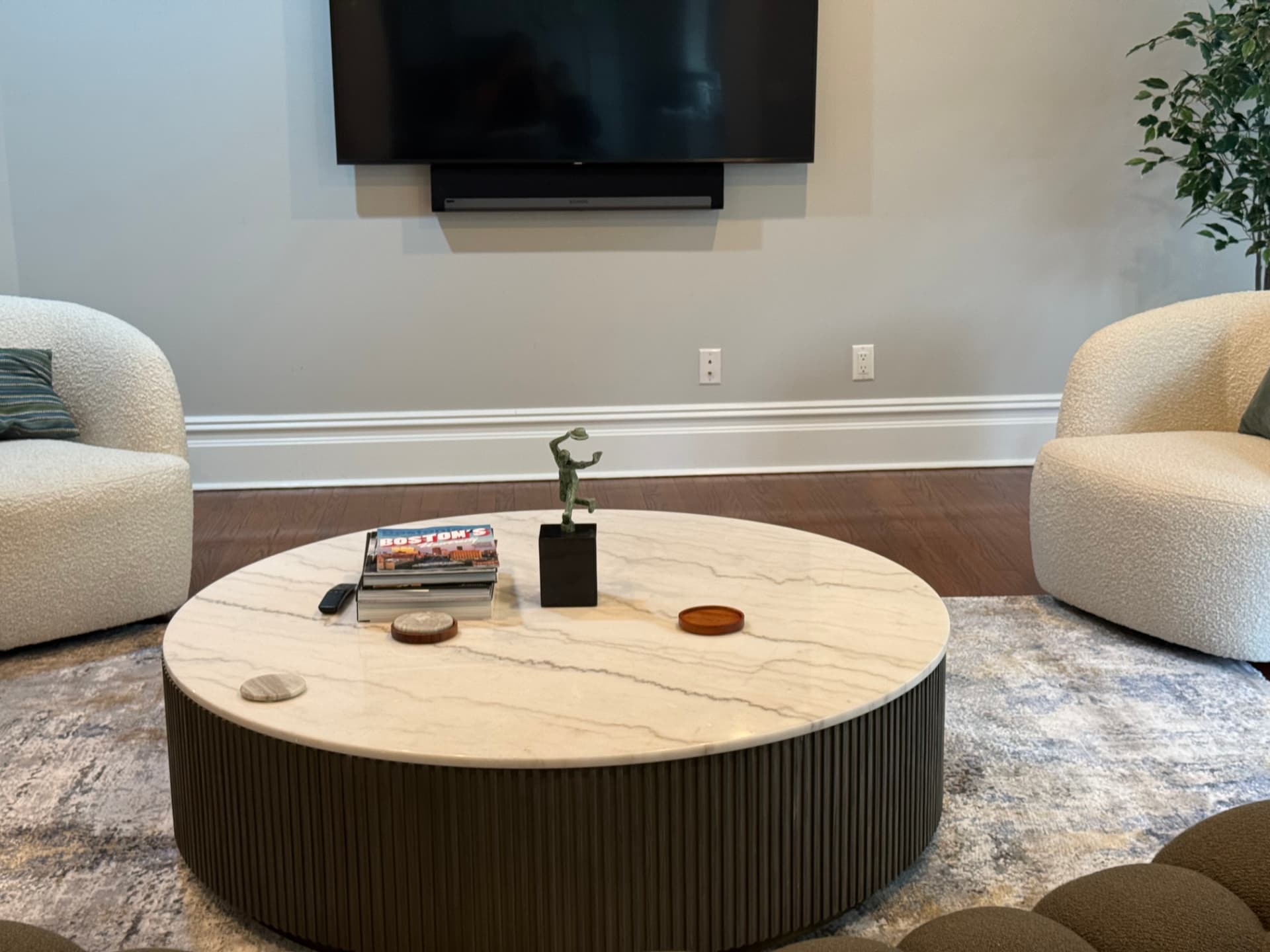 Short Hills Interior Finishes — Family room detail