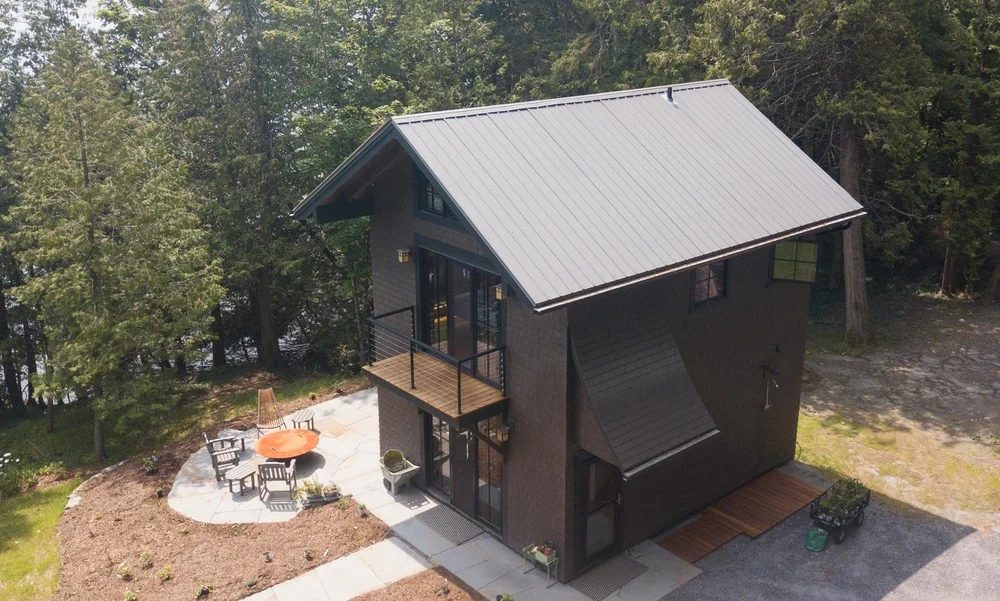 Gunther Accessory Dwelling — Aerial view over the bluestone patio
