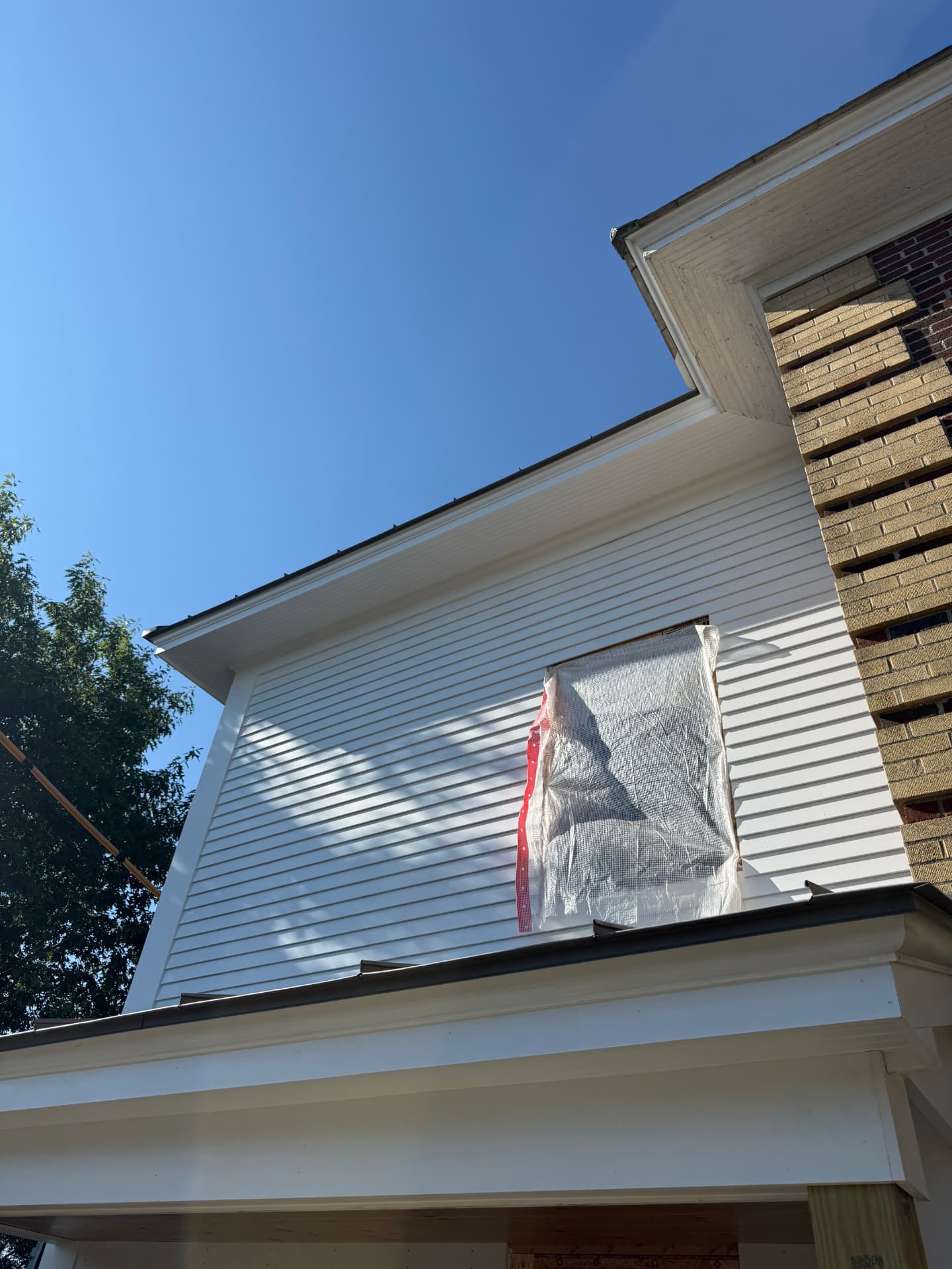 Leach Public Library — Siding and eave detail