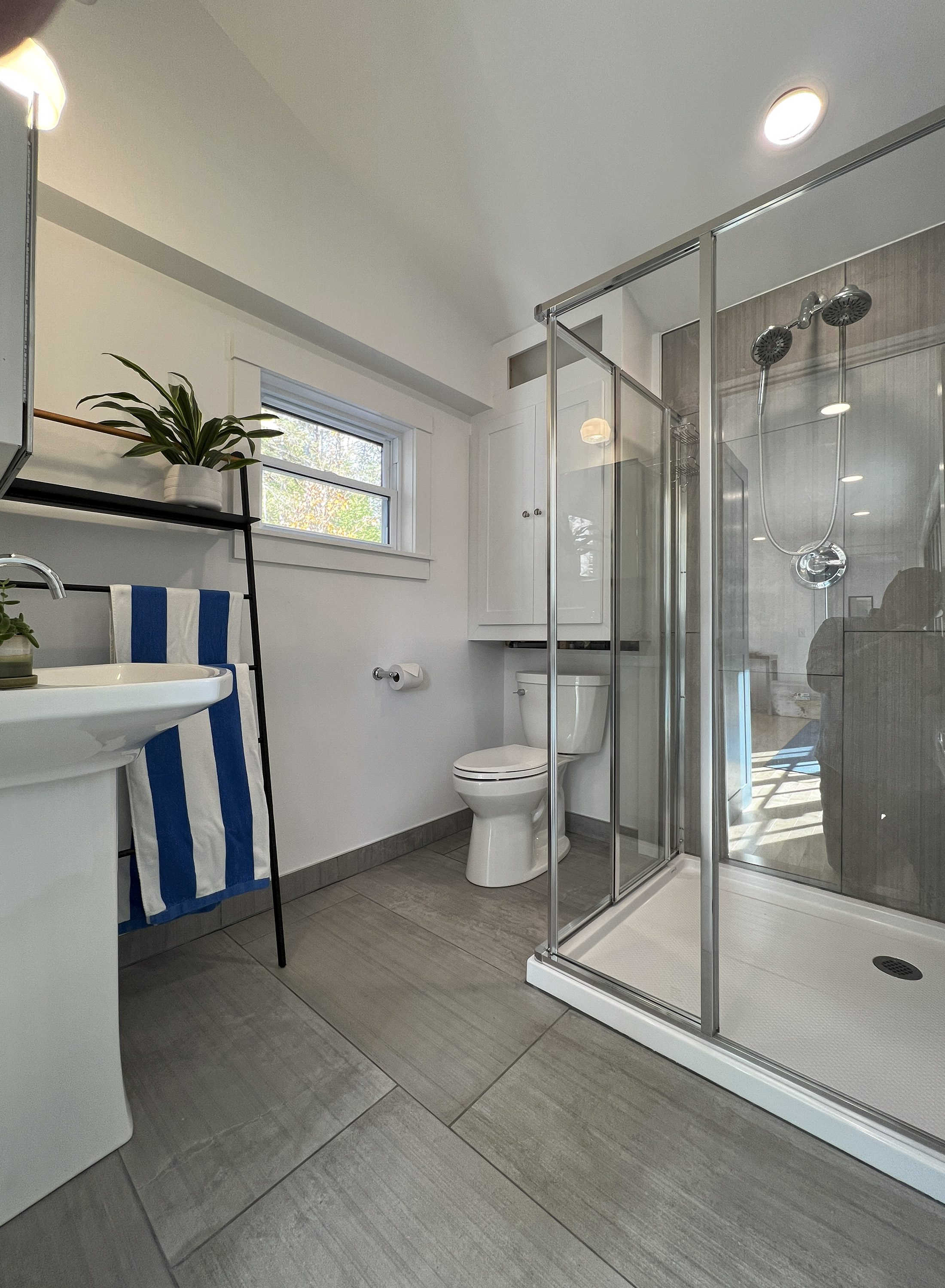 Shadow Lake Cottage — Bath fixtures and daylight
