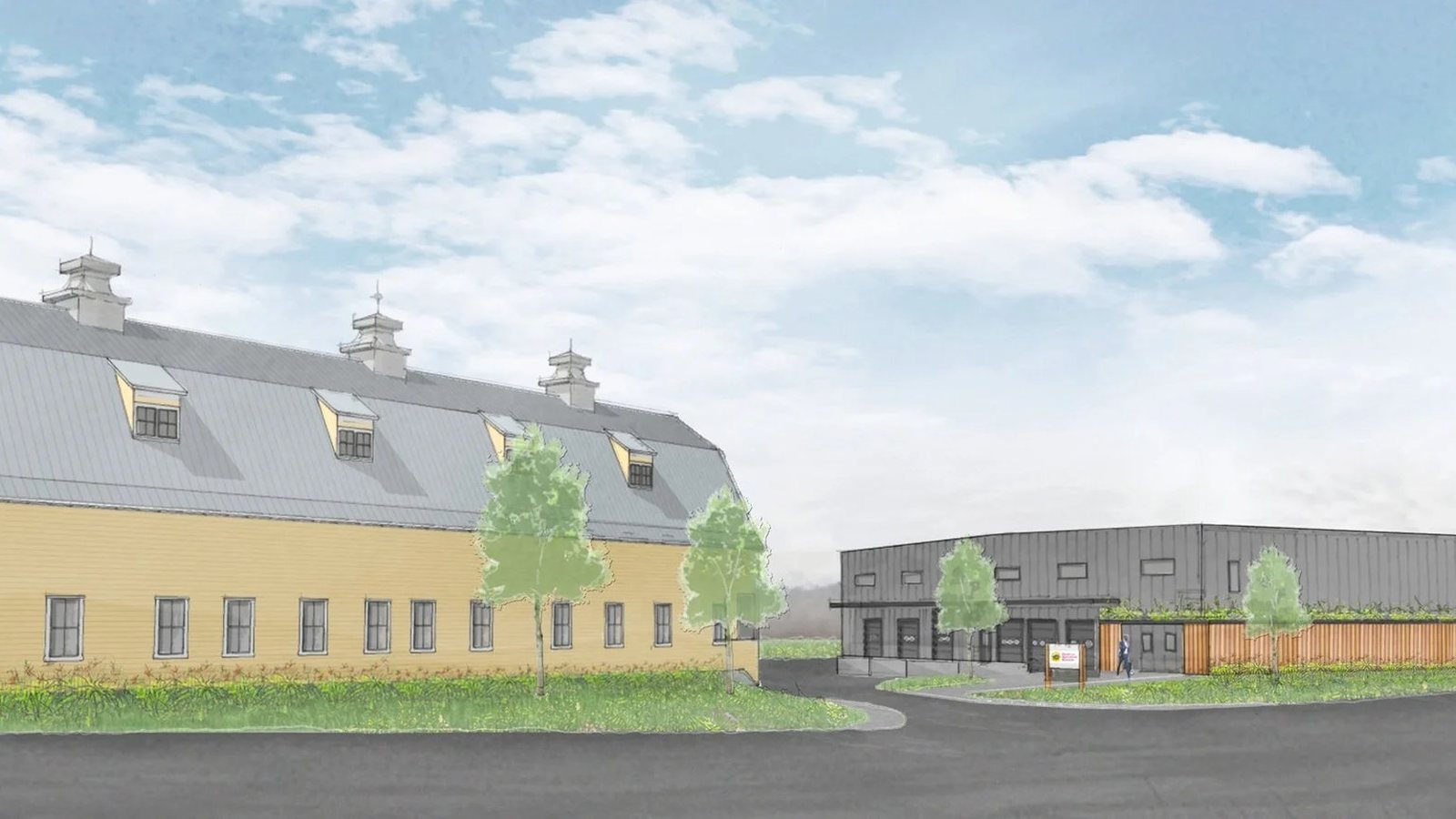 Yellow Barn — Campus plan rendering