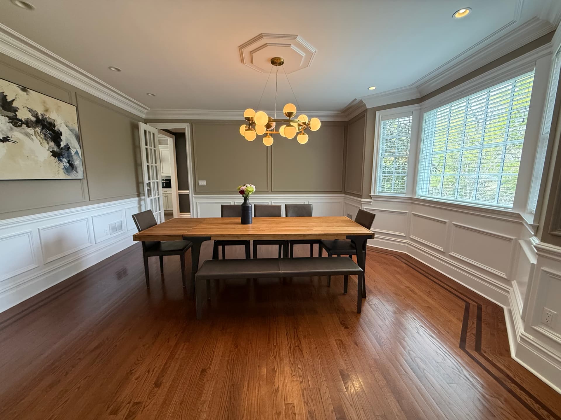 Short Hills Interior Finishes — Dining room from entry