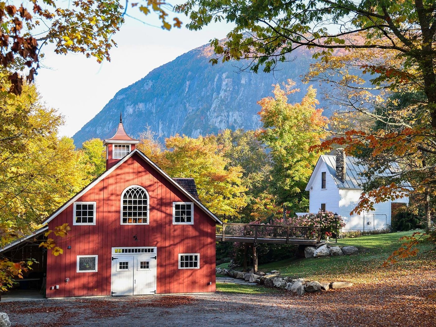 Notch House — Event barn and bridge entry