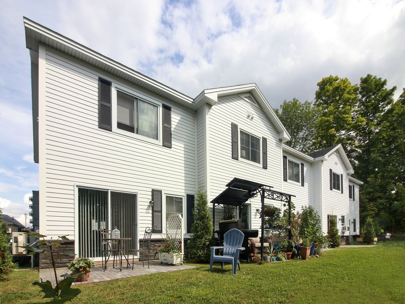 Village Duplex — Rear yards and private entries