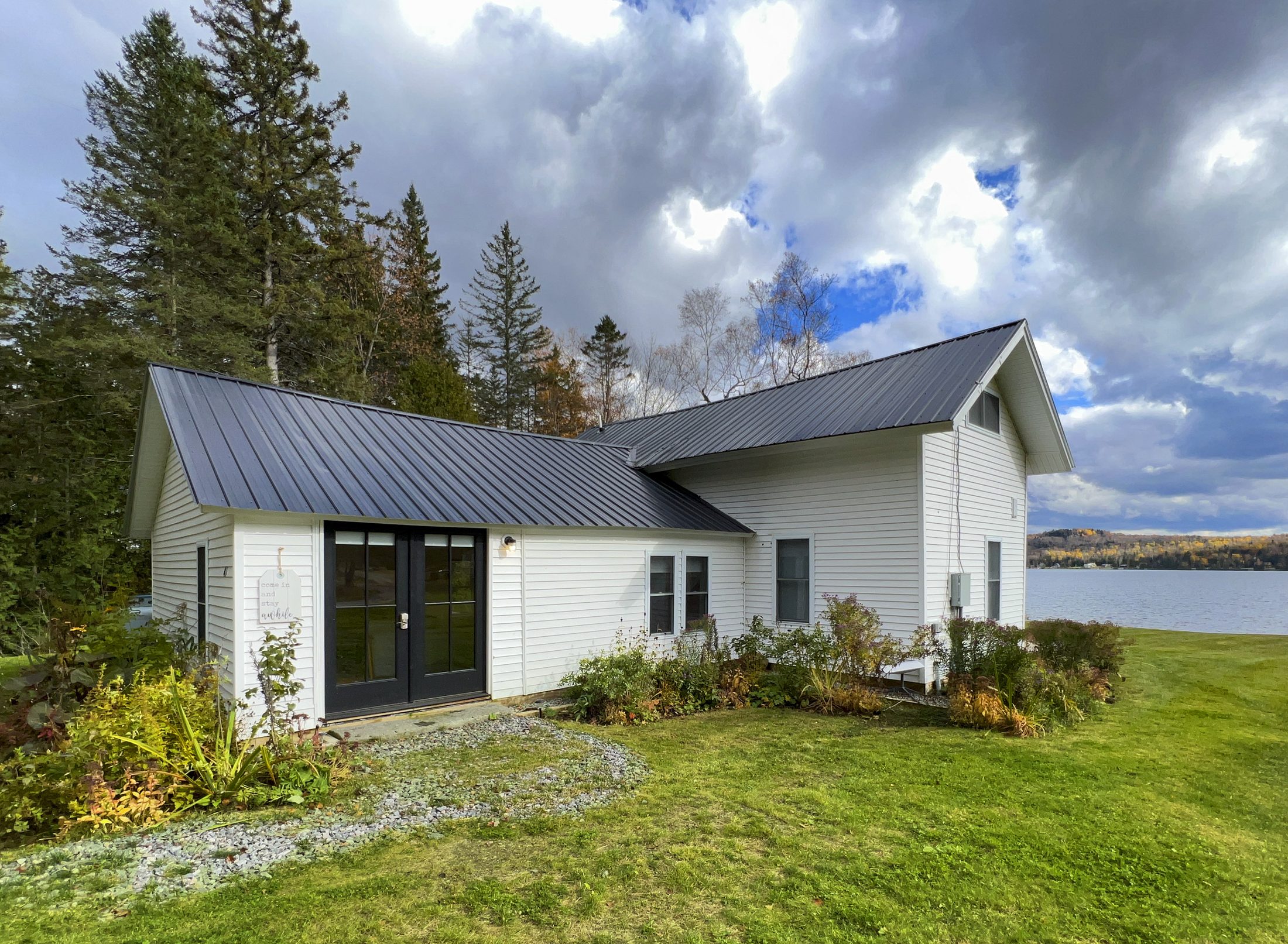 Shadow Lake Cottage — Lake side and standing-seam roof
